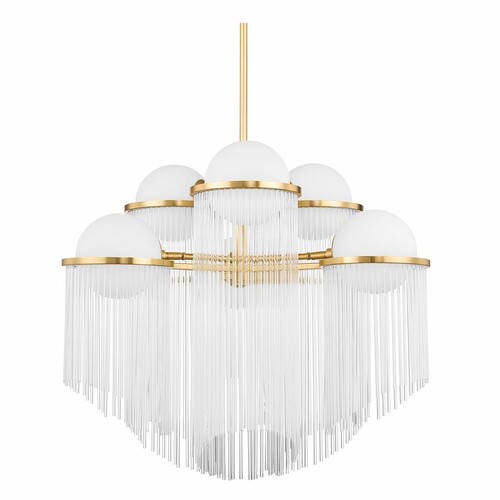 Casa Padrino Luxus Kronleuchter Antik Messing / Wei�  80 x H. 67,4 cm - Luxus Interior