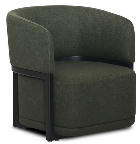 Casa Padrino Luxus Wohnzimmer Sessel Dunkelgr�n / Schwarz 66 x 65 x H. 69 cm - Wohnzimmerm�bel - Luxus Qualit�t