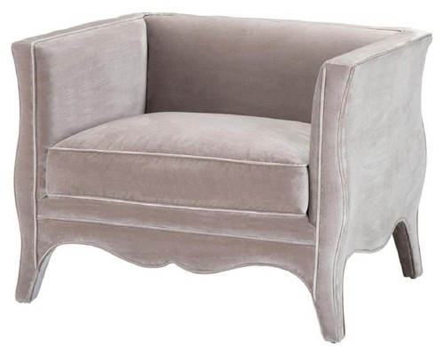 Casa Padrino Luxus Wohnzimmer Samt Sessel Grau 100 x 79 x H. 75 cm - Wohnzimmerm�bel