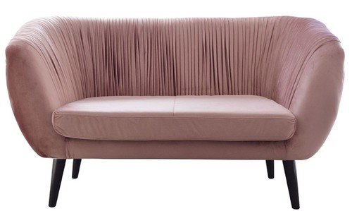 Casa Padrino Luxus Sofa mit dekorativen Falten 144 x 79 x H. 81 cm - Verschiedene Farben - Hotel M�bel