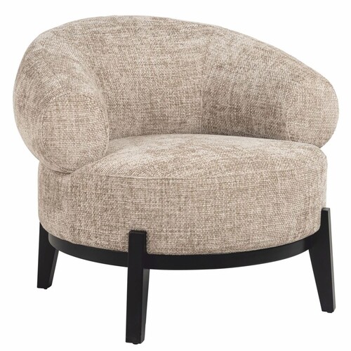 Casa Padrino Luxus Wohnzimmer & Hotel Sessel Beige / Schwarz 88 cm - Luxus M�bel