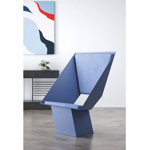 Casa Padrino Luxus Designer Wohnzimmer & Hotel Metall Sessel Blau - Made in Italy