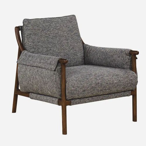 Casa Padrino Luxus Wohnzimmer & Hotel Sessel Grau / Braun 85 cm - Luxus M�bel