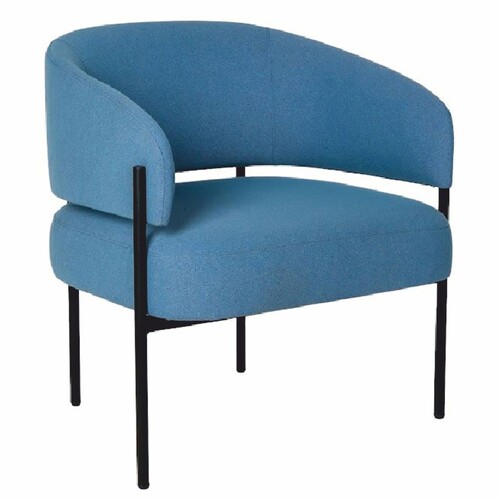 Casa Padrino Luxus Wohnzimmer & Hotel Sessel Blau / Schwarz 72 cm - Luxus M�bel