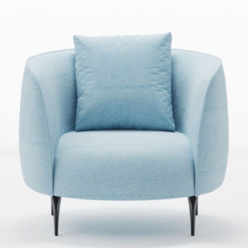 Casa Padrino Luxus Wohnzimmer & Hotel Sessel Hellblau / Schwarz - Luxus M�bel