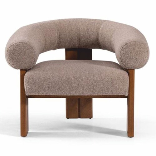 Casa Padrino Luxus Wohnzimmer & Hotel Sessel Grau / Braun 90 x 90 x H. 75 cm - Luxus M�bel