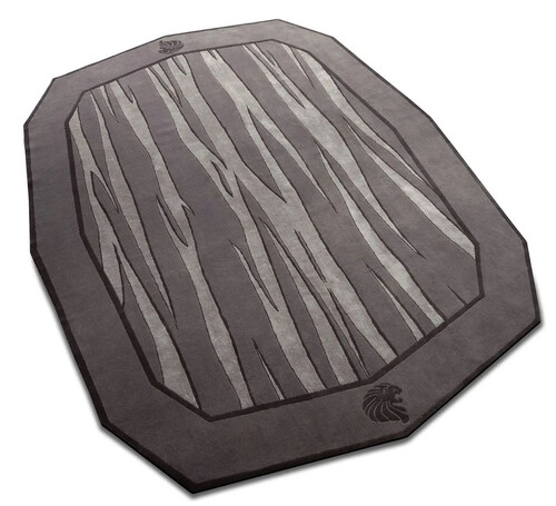 Casa Padrino Luxus Wollteppich Grau / Schwarz - Verschiedene Gr��en - Handgetufteter Woll Teppich - Wohnzimmer Teppich - Schlafzimmer Teppich - Luxus Kollektion