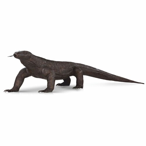 Casa Padrino XXL Garten Deko Bronze Skulptur Komodowaran 280 cm - Lebensgro�e Bronze Figur