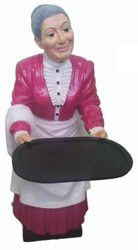 Casa Padrino Luxus XXL Deko Figur Butlerin H. 90 cm