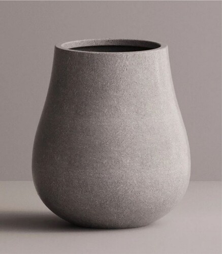 Casa Padrino Luxus XXL Garten Deko Beton Blumentopf Grau  88 x H. 100 cm