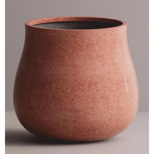 Casa Padrino Luxus Garten Deko Beton Blumentopf Rot  86,5 x H. 80 cm