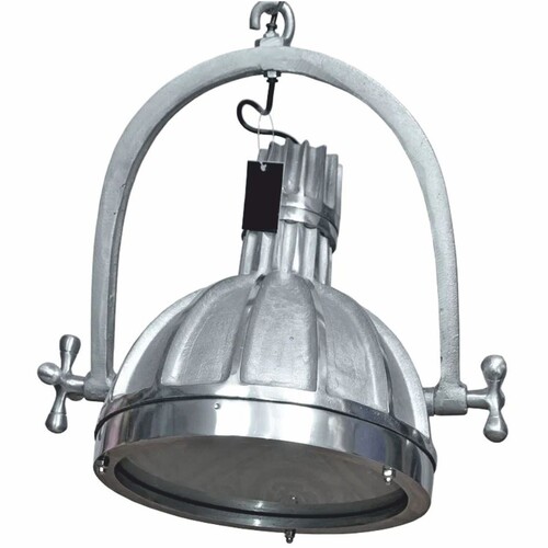 Casa Padrino Industrie Stil Metall H�ngeleuchte / Studioleuchte Silber  40 x H. 45 cm