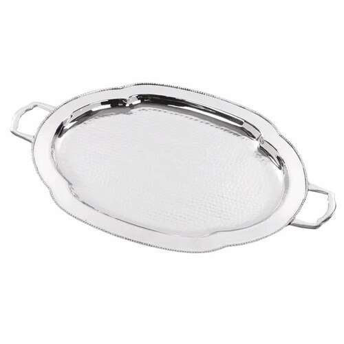 Casa Padrino Metall Serviertablett Silber 61 cm - Gastronomie Accessoires