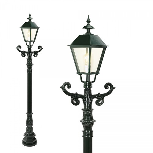Casa Padrino Nostalgische Gartenlaterne 42 x 30 x H. 261 cm - Verschiedene Farben - Nostalgische Wetterfeste Au�enleuchte