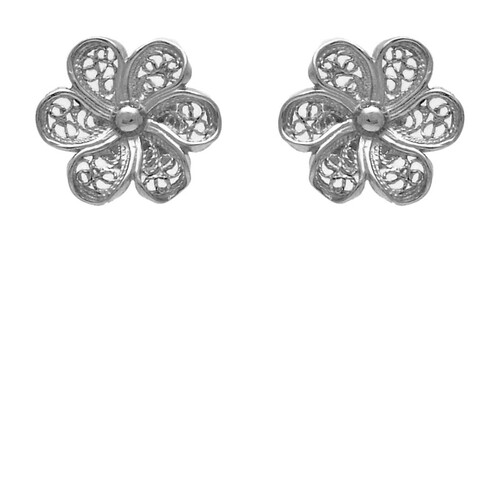 Casa Padrino Ohrringe Blume aus Sterlingsilber