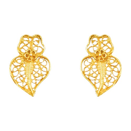 Casa Padrino Ohrringe Herz von Viana XXS aus 19,2Kt Gold