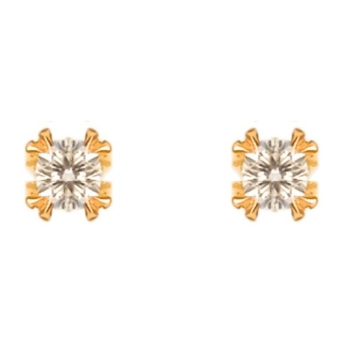 Casa Padrino Ohrringe Solit�r Diamant aus 19,2Kt Gold