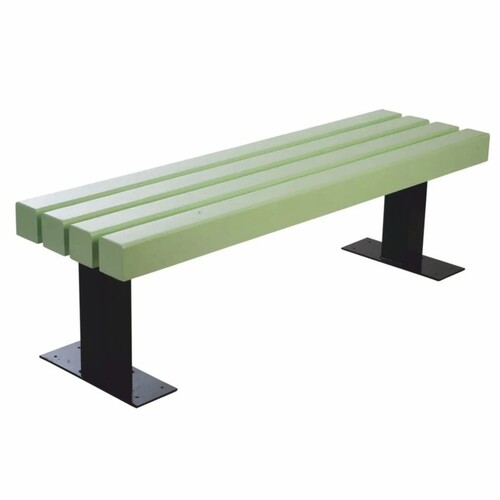 Casa Padrino Parkbank - Stadtbank Hellgr�n / Schwarz 150 cm - Massive Gartenbank