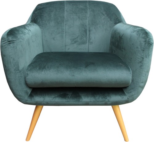 Casa Padrino Retro Salon Sessel Gr�n / Gold - Cocktailsessel 60er Jahre Stuhl M�bel