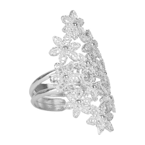 Casa Padrino Ring Blumen aus Sterlingsilber