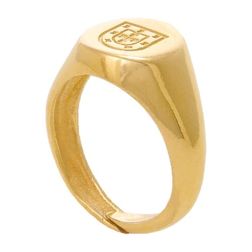 Casa Padrino Ring Escudo aus Vergoldetem Silber