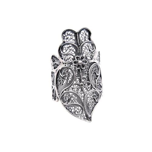 Casa Padrino Ring Herz von Viana XL aus Sterlingsilber