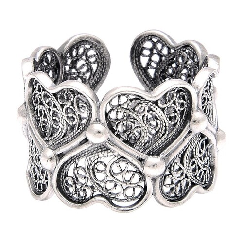 Casa Padrino Ring Herzen aus Sterlingsilber