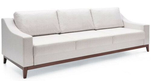 Casa Padrino Luxus Sofa Wei� / Dunkelbraun 225 x 100 x H. 77 cm - Wohnzimmer Sofa mit Schlaffunktion - Wohnzimmer M�bel - Luxus M�bel - Luxus Interior