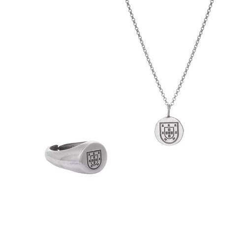 Casa Padrino Set Escudo Herren aus Sterlingsilber