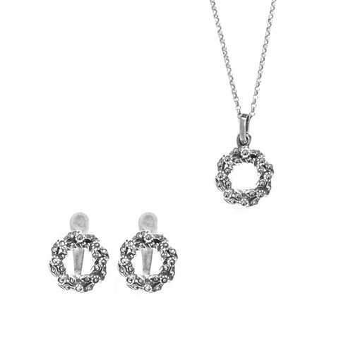 Casa Padrino Set Krone Markasit aus Sterlingsilber