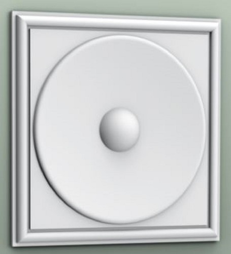 Casa Padrino 3D Paneel Wei� 33,3 x 2,6 x H. 33,3 cm - Wandpaneel - Deckenpaneel - Wanddeko im Barockstil