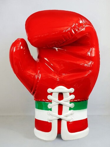 Casa Padrino XXL Deko Boxhandschuh Rot / Italien H. 120 cm - Wohnzimmer & B�ro Deko