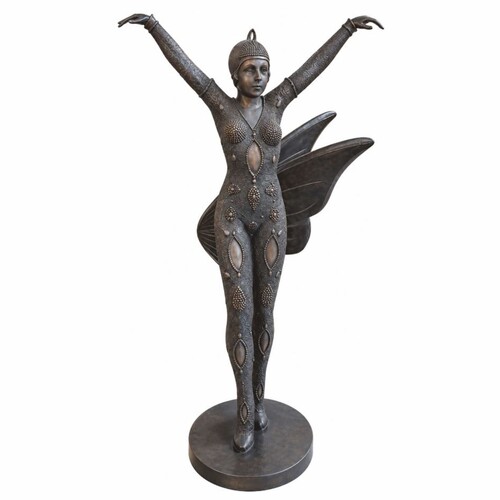 Casa Padrino Deko Bronze Skulptur T�nzerin H. 137 cm - Gro�e Bronze Figur