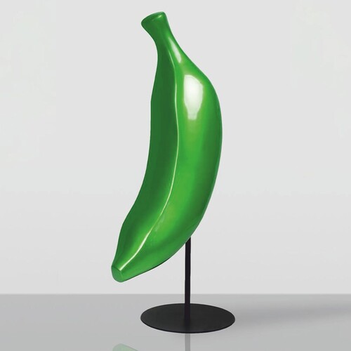 Casa Padrino XXL Deko Banane mit St�nder Gr�n / Schwarz H. 112 cm - Wohnzimmer & Garten Deko