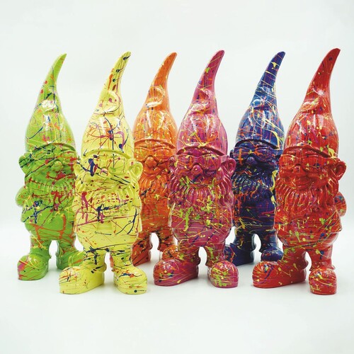 Casa Padrino Deko Figur Gartenzwerg H. 40 cm - Verschiedene Farben - Deko Skulptur