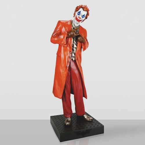 Casa Padrino XXL Deko Skulptur Bunt / Schwarz H. 215 cm - Lebensgro�e Deko Figur