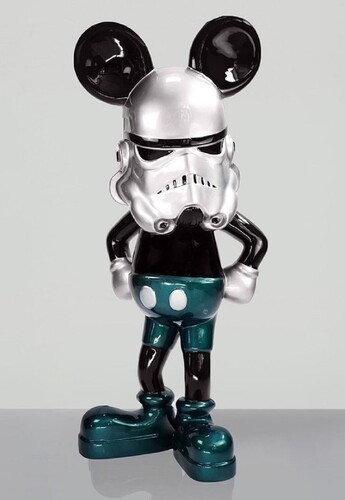 Casa Padrino XXL Deko Skulptur Schwarz / Gr�n / Silber H. 120 cm - Wohnzimmer & Garten Deko