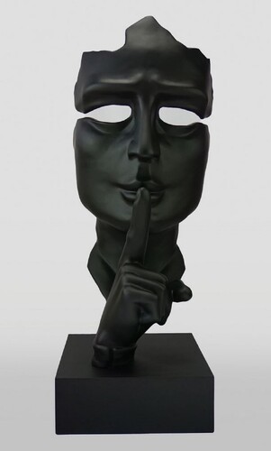 Casa Padrino XXL Deko Skulptur Matt Schwarz / Schwarz H. 190 cm