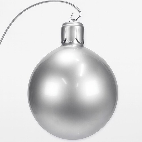 Casa Padrino XXL Deko Weihnachtsbaumkugel Silber H. 90 cm - Weihnachts Deko