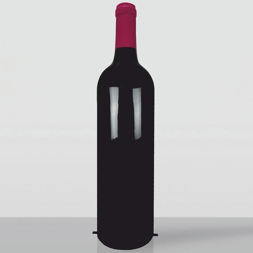 Casa Padrino XXL Deko Weinflasche Schwarz / Lila H. 230 cm - Riesige Garten Deko