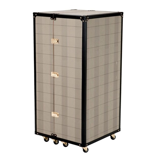 Eichholtz Bar Cabinet Martini Bianco 59 x 59 x H. 122,5 cm - Barschrank im Koffer Design auf Rollen