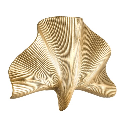 Eichholtz Wall Lamp Olivier Single Poliertes Messing 35 x 9 x H. 22 cm - Wandleuchte im Palmblatt-Design