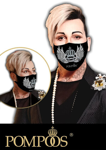 Gl��ckler POMP��S Mund- und Nasenmaske - Modell Kette Pomp��s - 