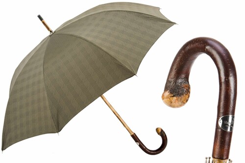 Herren Regenschirm Kastanienholz - Handmade in Italy