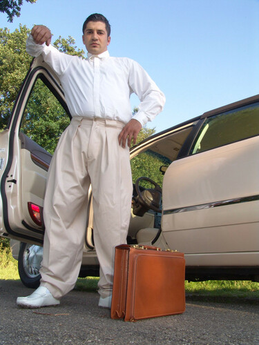 Il Padrino Moda Luxus Bundfalten Hose Creme - Made in Italy