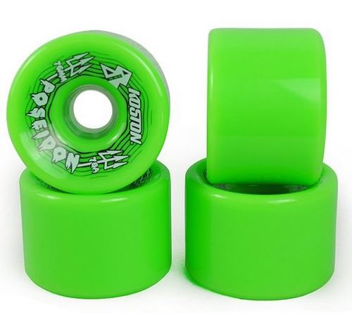 Koston Longboard Wheel Set Poseidon Green 76mm / 78A  ( 4 Rollen ) - Allround Profi Wheels