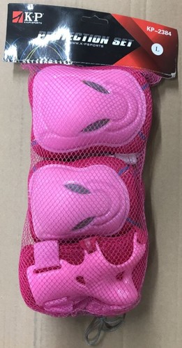 Kinder Knie, Ellenbogen und Handgelenk Schoner Set L Pink - 1B Ware mit Lagerspuren