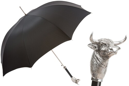 Luxus Regenschirm Herren Stier - Handmade in Italy