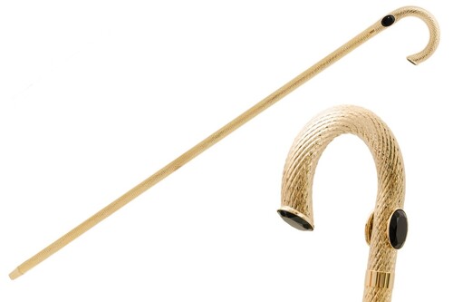 Luxus-Spazierstock aus Messing - Handmade in Italy