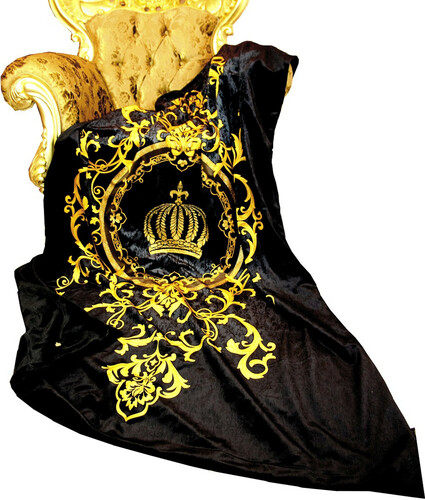 Luxus Wohndecke Pomp��s by Casa Padrino Barock Schwarz / Gold von Harald Gl��ckler mit Glitzersteinen